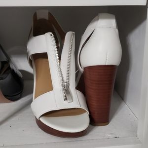 Franco Sarto white heels/ sandals